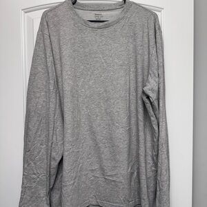 Reebok Men's Heather Gray Long Sleeve Tee